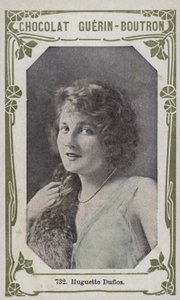 Huguette Duflos (färgad bild) av French School