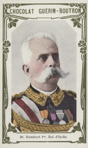 Humbert Premier, kung av Italien (färgad bild) av French School