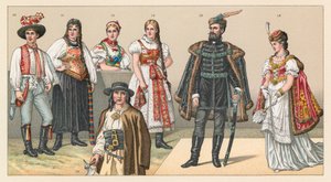 Ungern och Kroatien Kostym av French School