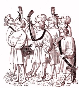 Jakthornsringare (1400-talet) - Simile College av en miniatyr från manuskriptet av Gaston Phebus (1331-1391) av French School
