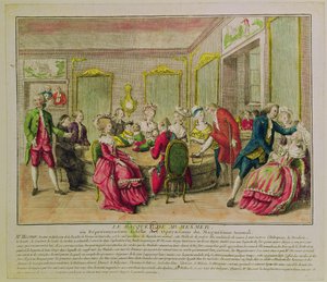 Hypnotism session med Franz Anton Mesmer (1734-1815) 1784 av French School