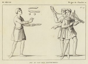 IX Century, Reign of Charles II, Game to the Sound of Instruments (gravyr) av French School
