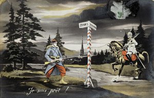 Jag är redo, vykort från första världskriget, 1914 av French School