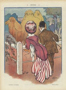 Illustration för Le Rire (färg litho) av French School