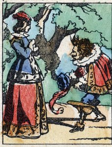 Illustration till "" Riquet a la houppe", berättelse av Charles Perrault (1628-1703), fransk författare. Trästick av Imaging Pellerin - Epinal, sd. Sent 1800-tal. av French School
