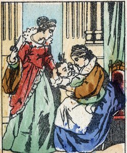 Illustration till "" Riquet a la houppe", berättelse av Charles Perrault (1628-1703), fransk författare. Trästick av Imaging Pellerin - Epinal, sd. Sent 1800-tal. av French School