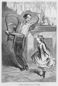 Illustration till The Assommoir, A Realistic Novel, av Emile Zola (gravyr) av French School