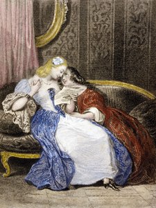 Illustration från Julie eller den nya Heloise, c.1852 av French School