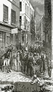 Illustration från Quatre Vingt Treize, 1800-talet (bw gravyr) av French School
