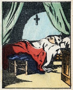 Illustration av berättelsen "" Veridique Historia om Jeannot Serinet "" Trästick av bildspråk Pellerin - Epinal, sd. Sent 1800-tal. av French School