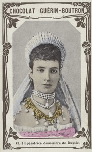 Ryska enkekejsarinnan (färgad bild) av French School