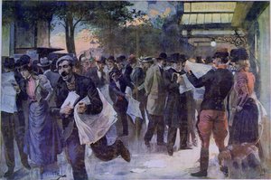 Viktiga nyheter, ca 1900 av French School
