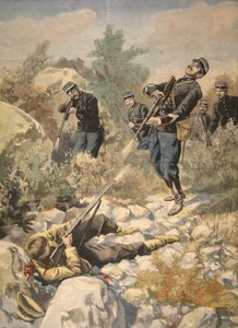 På Korsika: polis och gangster, illustration från Le Petit Journal: Supplement illustre, 1898 av French School