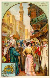 I en basar i Kairo (chromolitho) av French School