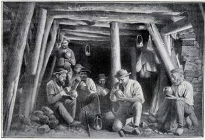I gruvan: "tättaren", gruvarbetarnas lunch, sent 1800-tal av French School