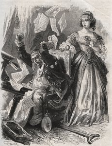 I ett vansinnigt raseri fick han fjädrar, böcker och papper att flyga: poeten Paul Scarrons (1610-1660) vrede inför sin fru Francoise d
