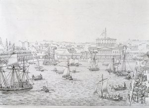 Invigning av Basin de la Villette, Paris maj 1821. av French School