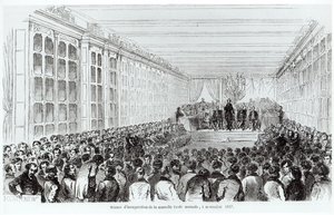 Invigning av Ecole Normale Superieure i Paris, från Les Tableaux de Paris av Texier, 1852 av French School
