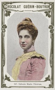 Infante Marie Therese (färgad bild) av French School