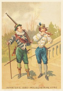 Infanteri, musketör och fife 1580 av French School