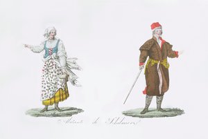 Invånare i Szkalmierz, från "Polens historia" av Bernardo Zaydler av French School