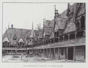 Hospices de Beaunes innergård av French School