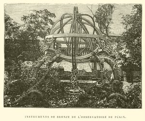 Bronsinstrument från observatoriet i Peking (gravyr) av French School