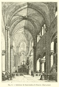 Interiör av Saint-Julien le Pauvre, nuvarande tillstånd