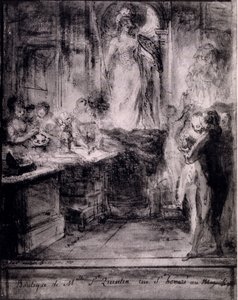 Interiör i venetiansk butik, 1777 av French School