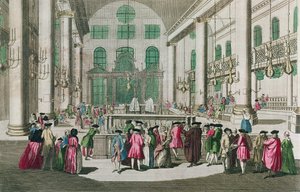 Interiör av en synagoga under Purimfestivalen av French School