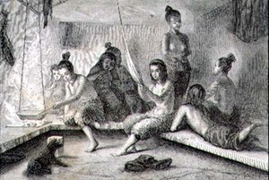 Mambo ya Ndani ya Jumba la Eskimo katika miaka ya 1860 (ya kuchora)swed av French School