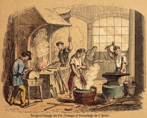 Järn (färgad gravyr) av French School