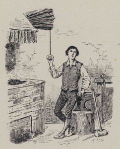 Italienska kompositören Gioachino Rossini som pojke (gravyr) av French School
