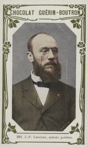 J-P Laurens, målare (färgat foto) av French School