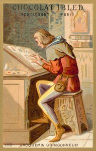 Jacquemin Gringonneur, fransk målare (chromolitho) av French School