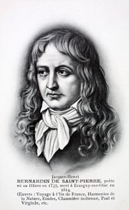 Jacques-Henri Bernardin de Saint-Pierre, fransk författare (litografi) av French School