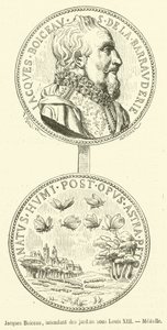 Jacques Boiceau, trädgårdsintendent under Ludvig XIII, Medaille (gravyr) av French School