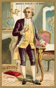 Jacques Necker, schweizisk född fransk bankir och statsman (chromolitho) av French School