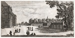 Jardin du Luxembourg, Paris. (gravyr av French School