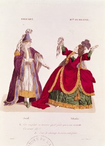 Jean-Baptiste Brizard (1721-91) i rollen som Joad og Mademoiselle Dumesnil (1713-1803) som Athalie, scene fra 5. akt. Scene 5 af 