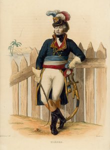 Jean-Baptiste Kleber (färgad gravyr) av French School