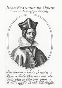 Jean-Francois de Gondi (gravyr) av French School