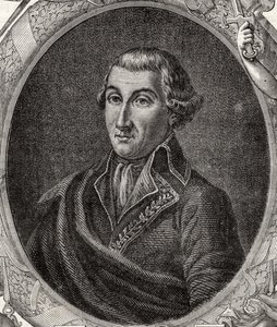 Jean Baptiste Camille Canclaux (1740-1817) från "Histoire de la Revolution Francaise" av Louis Blanc (1811-82) av French School