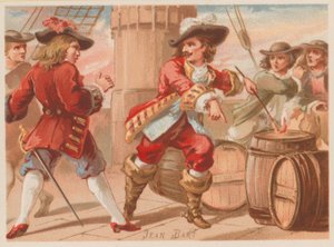Jean Bart, fransk sjöbefälhavare och kapare i slutet av 1600-talet av French School