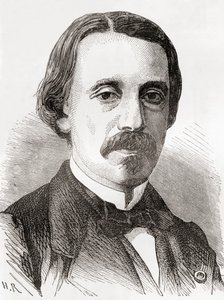 Jean Bernard Léon Foucault, från Vetenskapens underverk, publicerad ca 1870 (gravyr) av French School
