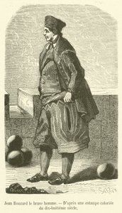 Jean Bouzard den modige mannen (gravyr) av French School
