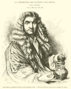 Jean Chabert, parfymör i Lyon, på 1600-talet (gravyr) av French School