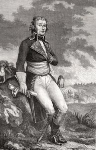 Jean Victor Marie Moreau (1763-1813) från en gravyr av Parmentier, från 
