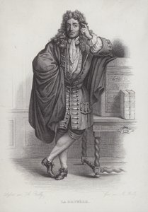 Jean de La Bruyere, fransk filosof, moralist och författare (gravyr) av French School