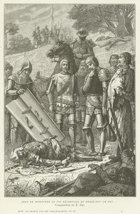 Jean de Montfort upptäcker kroppen av Charles av Blois efter slaget vid Auray, 1364